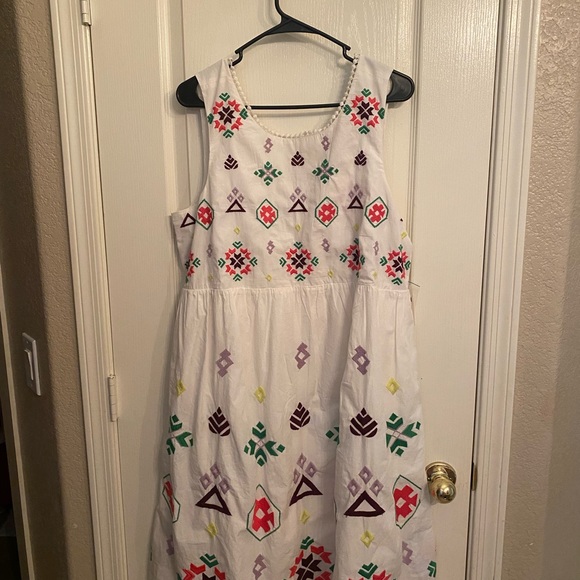 NWT Anthropologie Embroidered Dress Sz XL